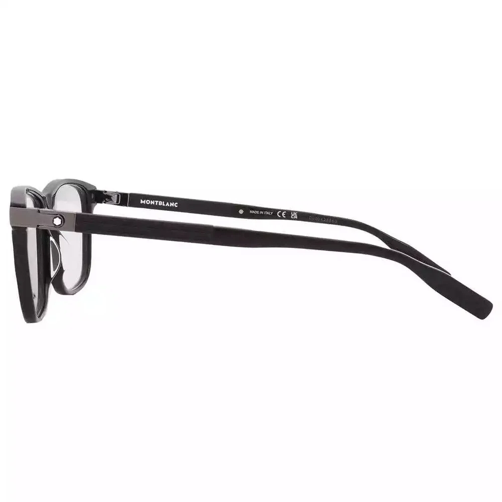 Mont Blanc MB0035O Eyeglasses Frame Black Acetate Rectangle